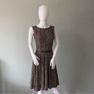 Elegant Coffee Bean Polka Dot Dress